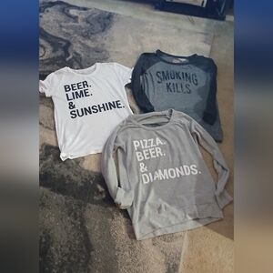 Chaser Graphic Tee And Long Sleeve Bundle Women S/M